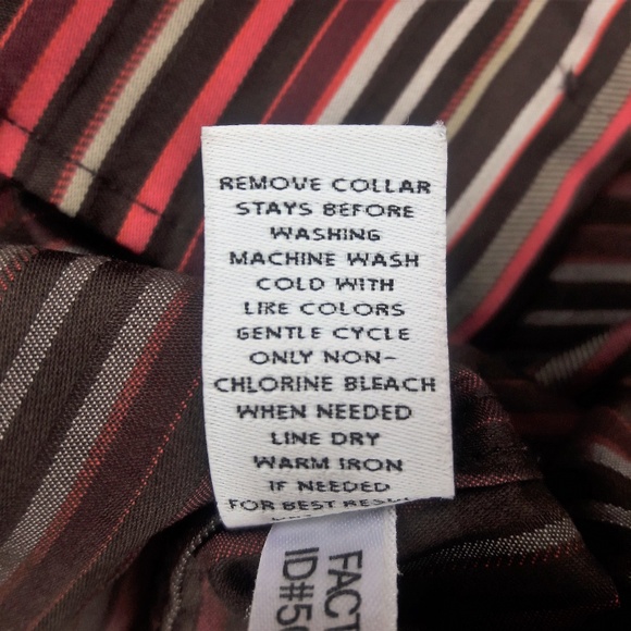 Express Mens Shirt Designer Striped Modern Fit Contrasting Flip Cuffs S - Picture 6 of 6